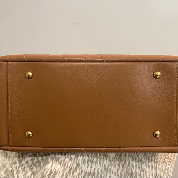 SOLD Chanel Stitched Large Shopping Bag Caramel Calfskin Aged Gold Hardware - Picture 7 of 8